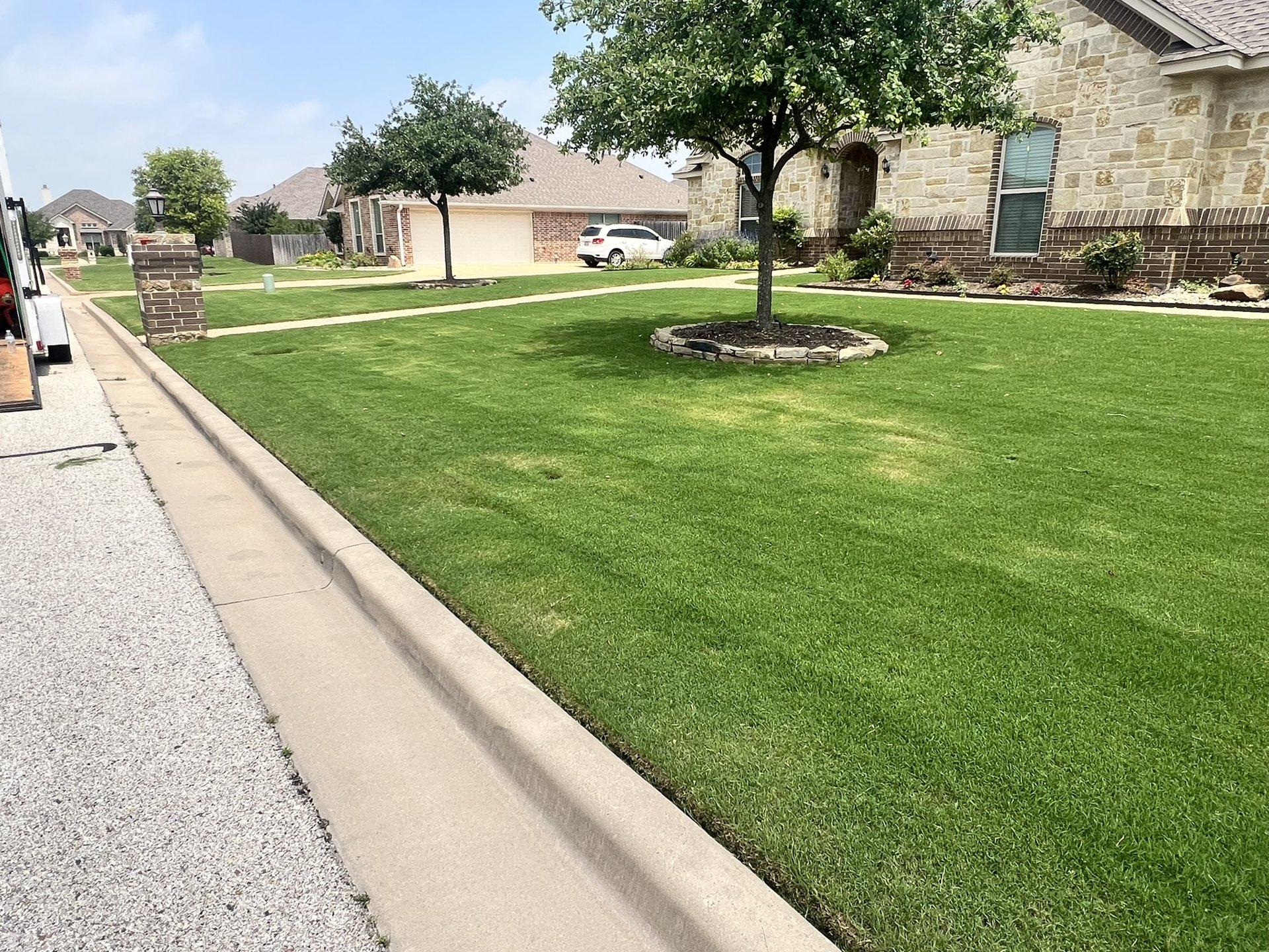 Cleaned and mulched flowerbed